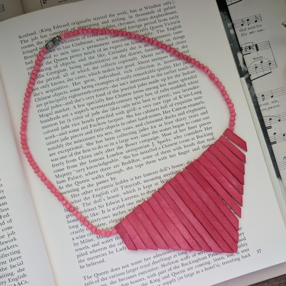 Pink Statement Necklace - Picture 7 of 7
